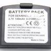 3,7V-140MAH ACCU LI-POLYMEER VOOR SENNHEISER BA300