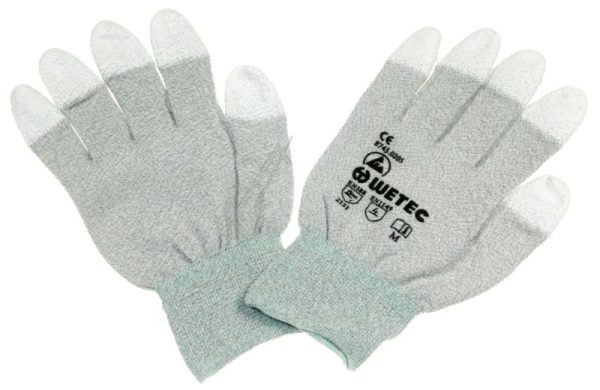 8745.0205 ESD-HANDSCHOENEN MET PU-VINGERTOPPEN,  MAAT: M