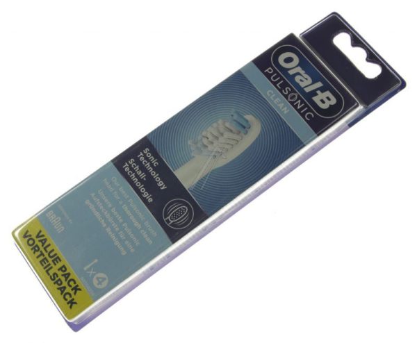 80334325 ORAL-B PULSONIC CLEAN OPZETBORSTEL 4 STUKS VERPAKKING