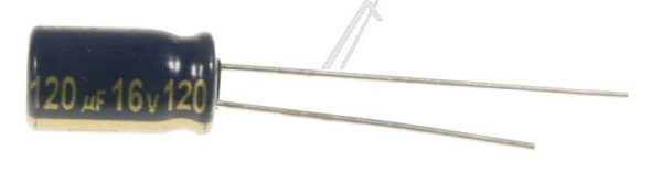 120UF-16V EEUFC1C121 ELCO RADIAAL 105° 6,3X11MM. RM=2,5MM. -ROHS-