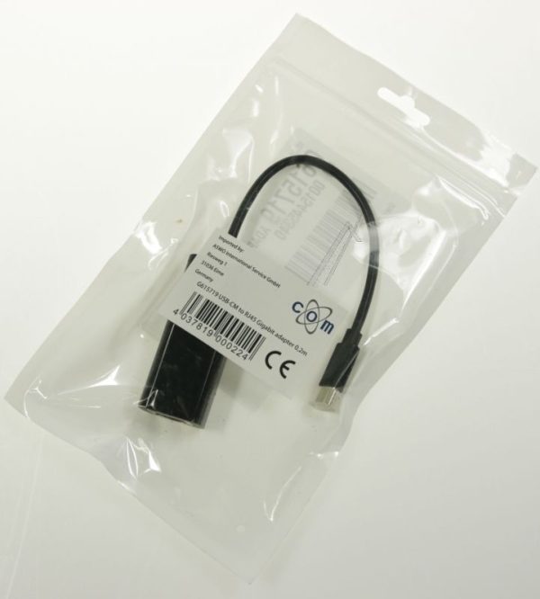 ADAPTER,  USB 3.1C STEKER /  RJ45-CONTRA