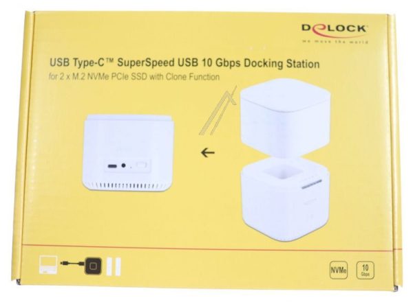 63331 M.2 DOCKINGSTATION FÜR 2 X M.2 NVME PCIE SSD MIT KLON FUNKTION