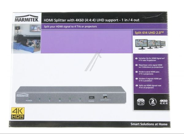 SPLIT 614 25008325 HDMI SPLITTER MET 4K60 (4:4:4) UHD SUPPORT - 1 IN /  4 OUT