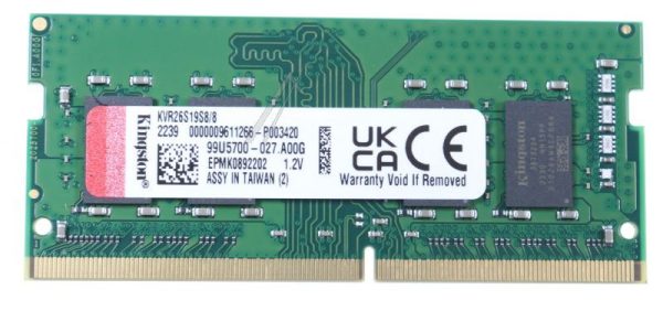 KVR26S19S8/ 8 VALUERAM 8 GB DDR4 PC4-21300, CL19