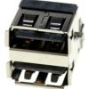 3722-002601 JACK-USB,4P/ 2C, AUF, BLK, ANGLE-OFFSET, A TY