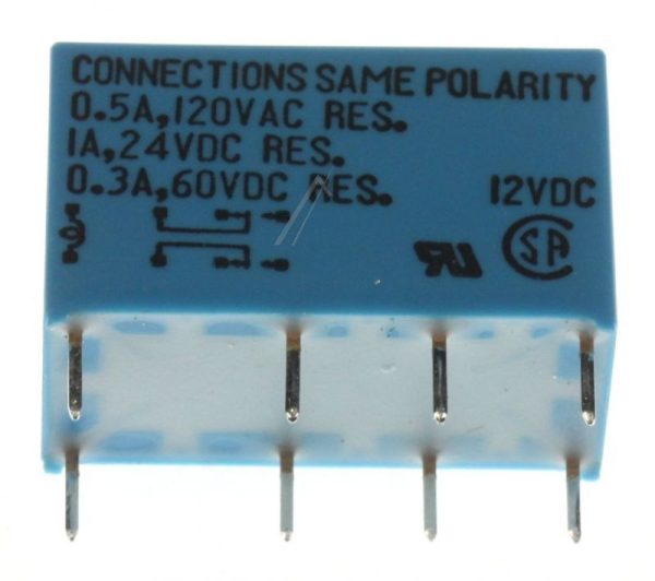 12VDC 0,5A-120VAC RY12W-K RELAIS,  2 WISSELAARS,  TAKAMISAWA