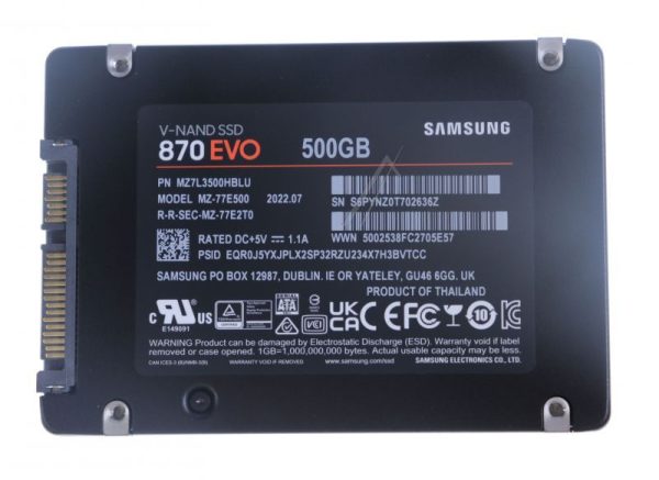 870 EVO MZ-77E500B/ EU 500 GB 2,5"/ SATA-3 SSD HARDE SCHIJF