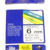 TZE-211 INKTLINT ZWART OP WIT 6MM/ 8M VOOR BROTHER