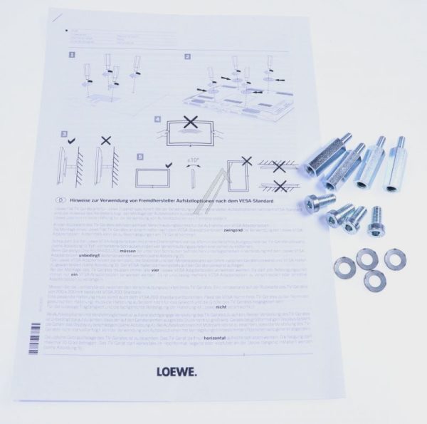 73610.002 AFSTANDSSCHROEVEN,  KIT VESA DISTANCE BOLTS M6X32MM