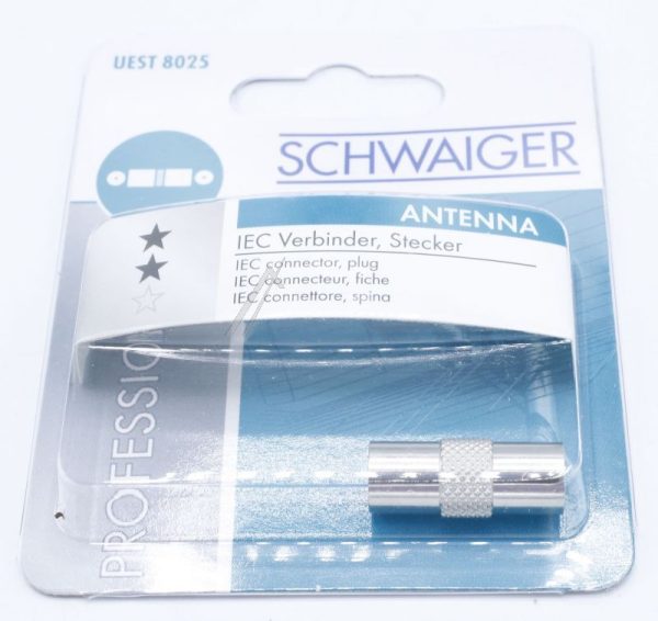 UEST8025531 KOAX DOPPELSTECKER,  SILBER