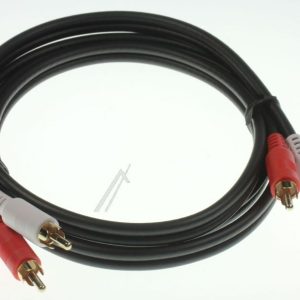 K2KYYYY00257 RONDE KABEL 1E STEKER: 2X CINCH-STEKER-2E STEKER: 2X CINCH-STEKER 1,5M
