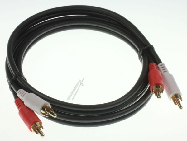 K2KYYYY00257 RONDE KABEL 1E STEKER: 2X CINCH-STEKER-2E STEKER: 2X CINCH-STEKER 1,5M