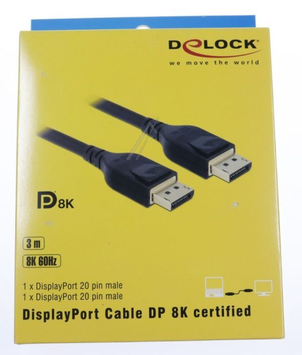 85661 DISPLAYPOORT KABEL 8K 60 HZ 3 M DP 8K GECERTIFICEERD