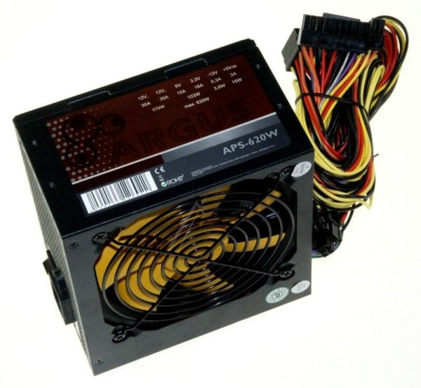 ARGUS APS-620W 620WATT,  ATX-NETVOEDING