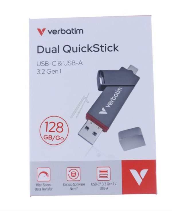 32040 DUAL QUICKSTICK USB-A /  USB-C 3.2 GEN1 128GB