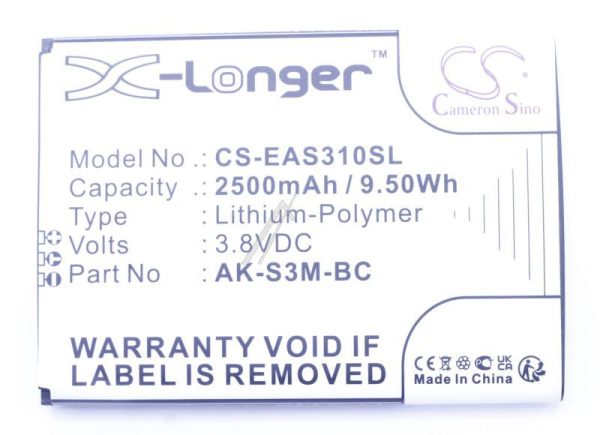 3,8V-2500MAH LI-POLYMEER TELEFOON ACCU ALTERNATIEF VOOR EMPORIA