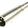 27454 XLR ADAPTER,  3-PIN MINI XLR/ DMX STEKER - JACK-CONTRA 6,35 MM MONO