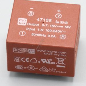 31,7X21,8X26,7MM 47155 MYRRA PRINT-TRAFO EI30, 15-VDC,  5W