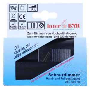8013-004.01 SNOERDIMMER 250VAC 20VA(W) - 500VA(W),  ZWART
