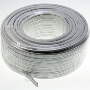 2X1,5MM² LUIDSPREKERKABEL WIT CCA (KOPER/ ALUMINIUM) 25M