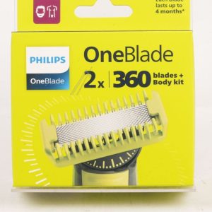 QP624/ 50 ONEBLADE 360° ERSATZKLINGE,  SILBER,  2 STÜCK    1 STÜCK KÖRPER-KIT
