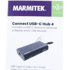 CONNECT USB-C HUB 4 25008476 ADAPTER USB TYPE C -> 1X HDMI | 1X ETHERNET | 1X USB-A | 1X USB-C