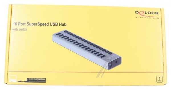 63739 EXTERNER SUPERSPEED USB HUB MIT 16 PORTS    SCHALTER