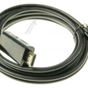 HDMI KABEL 1E: USB TYPE C-STEKER - 2E: HDMI-A-STEKER PLUG & PLAY 3,0M ZWART/ GRIJS