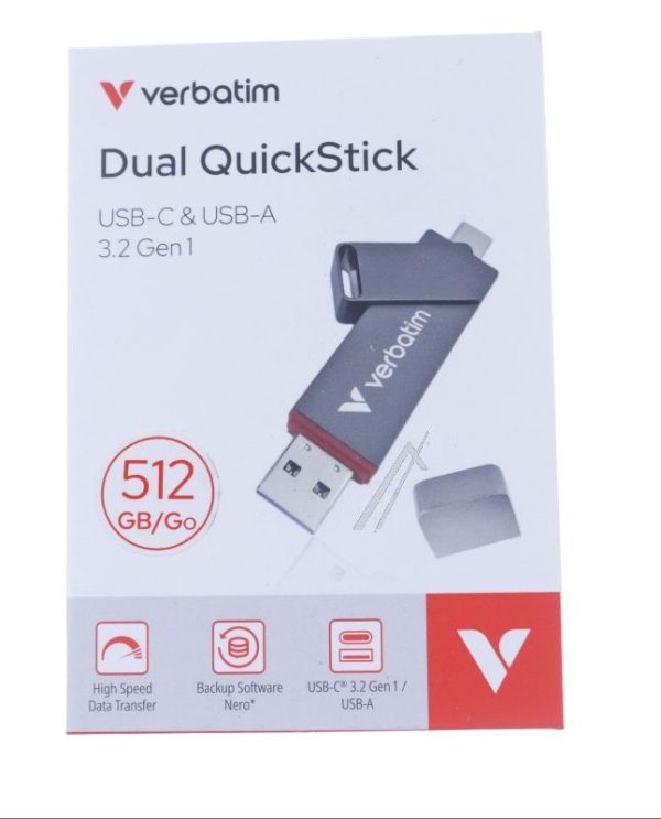 32042 DUAL QUICKSTICK USB-A /  USB-C 3.2 GEN1 512GB