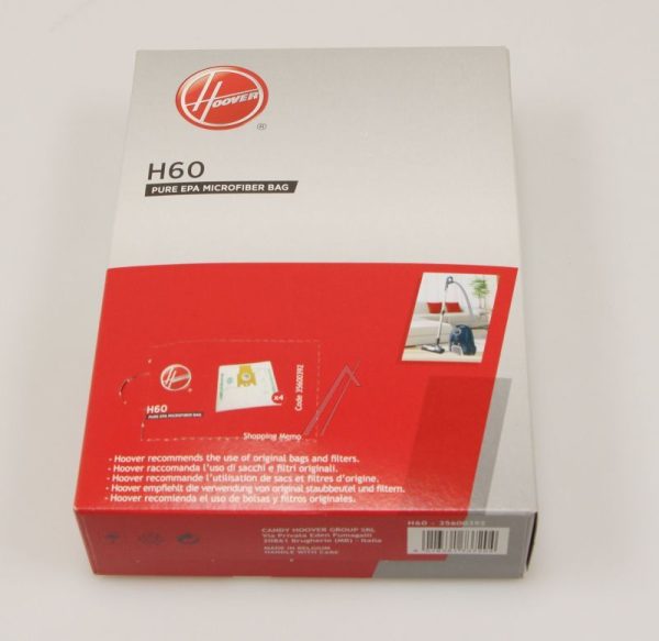 H60 35600392 STOFZUIGERZAK PUREHEPA MIKRO FILTER 4 STUKS