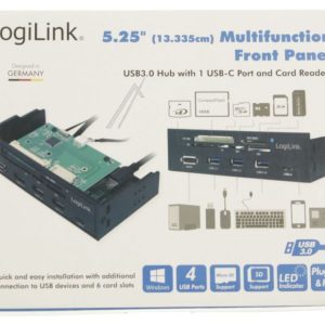 UA0341 5,25" MULTIFUNKTIONS-PANEL,  MIT 6-FACH KARTENLESER