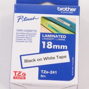 TZE-241 INKTLINT ZWART/ WIT 18MM VOOR BROTHER