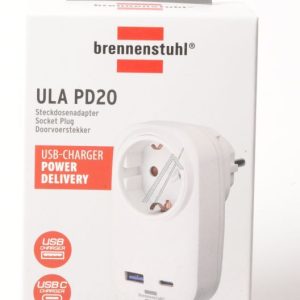 150821001 STECKDOSENSDAPTER MIT USB C POWER DELIVERY ZUM SCHNELLLADEN (1X USB C POWER DELIVERY 20W,  1X USB A 18W)