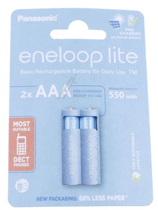LR03 BK-4LCCE/ 2CP ENELOOP LITE READY TO USE ACCU,  AAA 550MAH 2 STUKS IN BLISTER