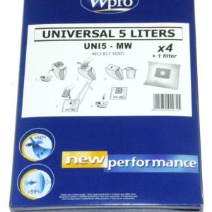 C00406149 481281718707 UNIVERSEEL STOFZUIGERZAKKEN MICROVEZEL 4 STUKS  1 MOTORFILTER