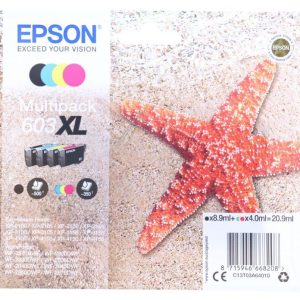 603XL C13T03A64010 CARTRIDGE,  MULTIPACK,  CMYK,  8,9ML    3X4ML