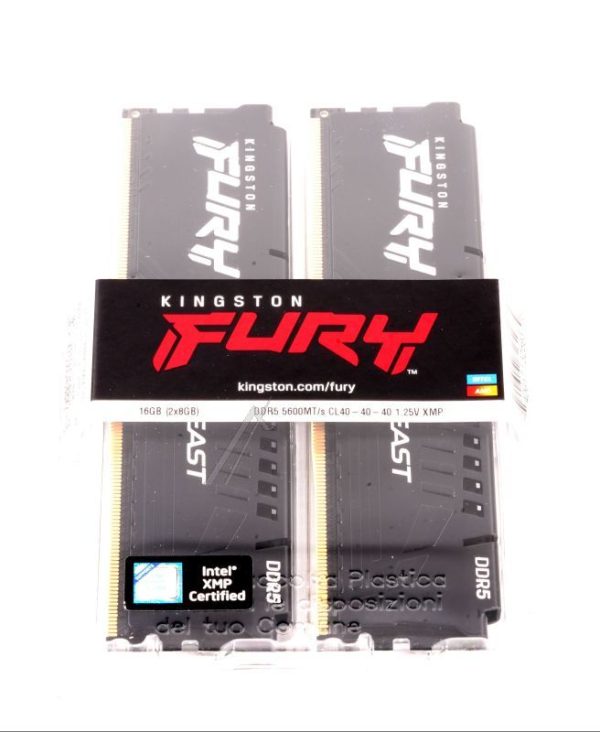 KF556C40BBK2-16 KINGSTON 16GB 5600MHZ DDR5 CL40 DIMM KIT OF 2 FURY BEAST BLACK