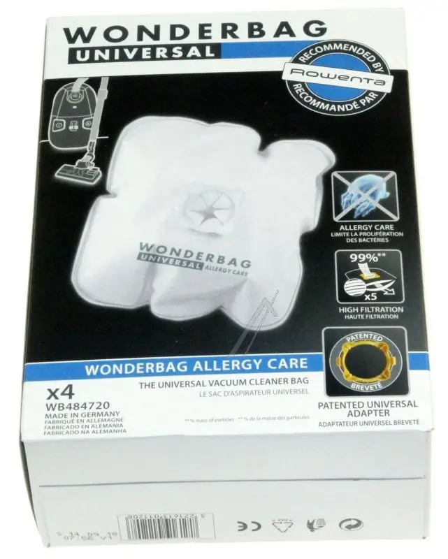 WONDERBAG ALLERGY CARE WB484720 STOFZUIGERZAK WONDERBAG ENDURA(X4) f20ad2a159b71d8a3bcd1731d7efed4f
