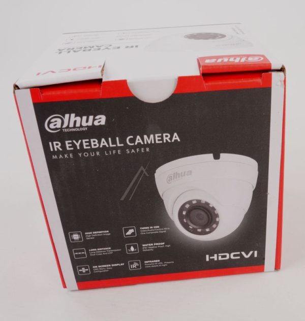 HDW1200MP-0280B-S5 10325400 CAMERA DOME CVI 2MP 1080P,  20 METRES,  BLANCHE