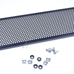 67037 19" BLINDPANEL MIT RUNDEN LÖCHERN 3 HE SCHWARZ