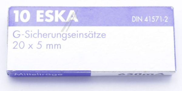0,63A-M ZEKERING MIDDELTRAAG 5X20MM. INH:10 ST. ROHS-CONFORM