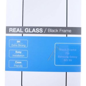 55986 MOBILIZE GLASS SCREEN PROTECTOR - BLACK FRAME - SAMSUNG GALAXY S22 5G