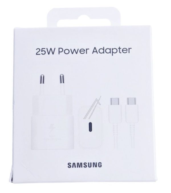 EP-T2510XWEGEU SNELLAADADAPTER (USB TYPE-C,  25 WATT) MET DATAKABEL,  WIT