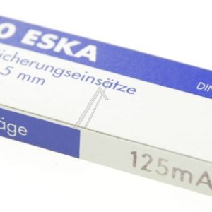 0,125A-M ZEKERING MIDDELTRAAG 5X20MM. INH:10 ST. ROHS-CONFORM